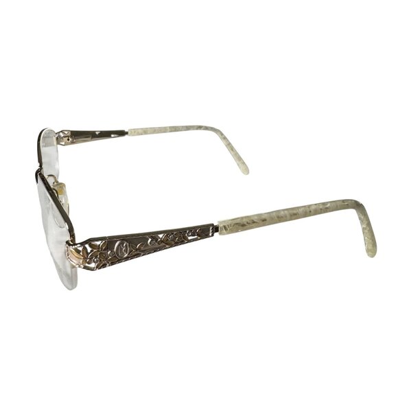 Jessica Mcclintock JMC 045 Eyeglasses Frame Women's Gold Metal Cat Eye 53-18-140 - Picture 6 of 11